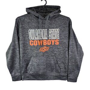 Men's Heather Gray Oklahoma State Cowboys Hooded Sweatshirt Colosseum Size L